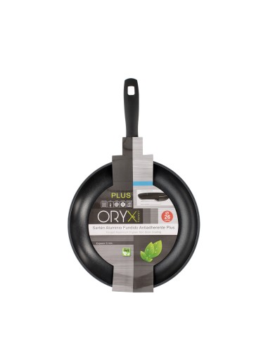 Oryx Sartén Aluminio Antiadherente Plus, Forjada, Apta Inducción, Libre PFOA, Diámetro 26 cm, Espesor 5 mm.