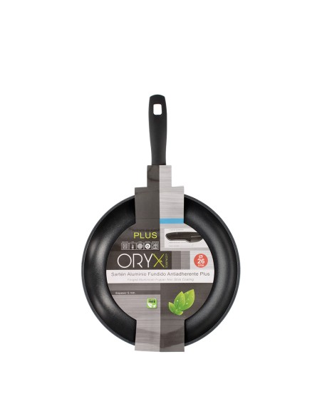 Oryx Sartén Aluminio Antiadherente Plus, Forjada, Apta Inducción, Libre PFOA, Diámetro 26 cm, Espesor 5 mm.