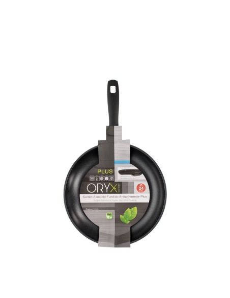 Oryx Sartén Aluminio Antiadherente Plus, Forjada, Apta Inducción, Libre PFOA, Diámetro 24 cm, Espesor 5 mm.
