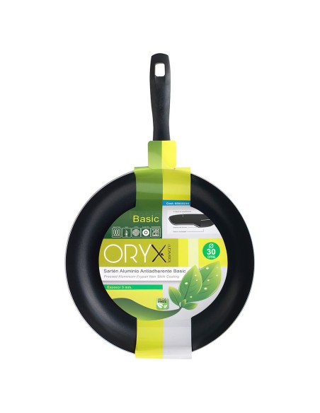 Oryx Sartén Aluminio Antiadherente Basic, Alta Resistencia, Apta Inducción, Libre PFOA, Diámetro 30 cm, Espesor 3 mm.