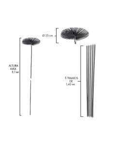 Deshollinador Cepillo Kit Chimeneas 6,7 metros x 250 mm. Diámetro. 2