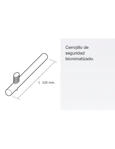 Cerrojillo Persiana Seguridad 120x5,5 mm. 2