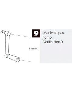 Manivela Para Torno Persiana Blanco 2