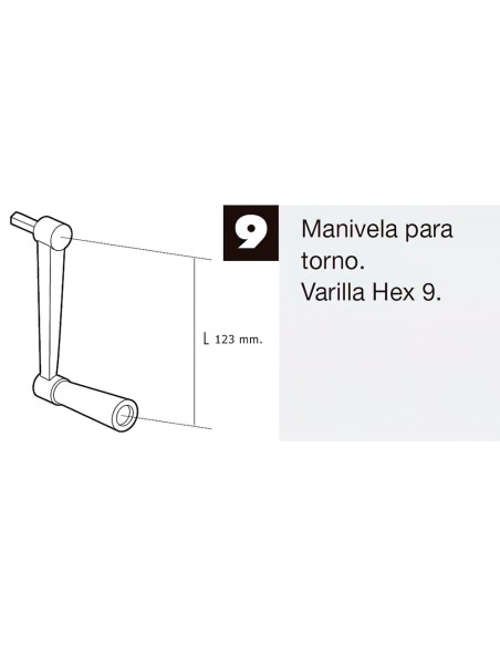 Manivela Para Torno Persiana Blanco