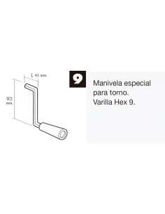 Manivela Para Torno Persiana Corta Blanca 2