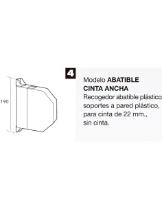 Recogedor Persiana Abatible Blanco Cinta 22 mm. 2
