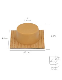 Tope Puerta Wolfpack Adhesivo Madera Clara 2
