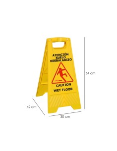 Cartel Atencion Suelo Mojado 64x30 cm. 2