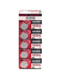 Pila Boton Litio CR2016 (Blister 5 Pilas) 2