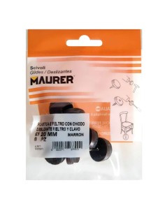 Deslizante Marron Con Fieltro Ø20 (Blister 8 Unidades) 2