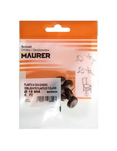 Deslizante Pequeño Marron Ø15 (Blister 8 Unidades)