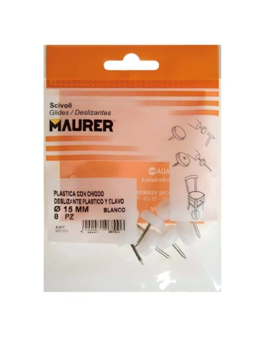 Deslizante Pequeño Blanco Ø15 (Blister 8 Unidades)