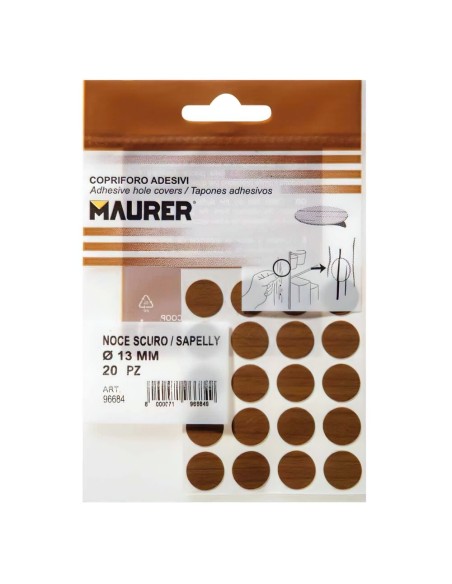 Tapatornillos Adhesivos Sapelly (Blister 20 unidades)