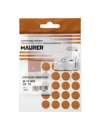 Tapatornillos Adhesivos Cerezo Claro (Blister 20 unidades)