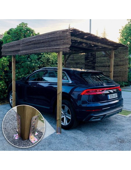 Soporte Para Madera Anclaje Bicromatado Regulable