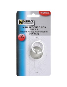 Iman Wolfpack Neodimio Redondo 3 cm.Ø Con anilla 2