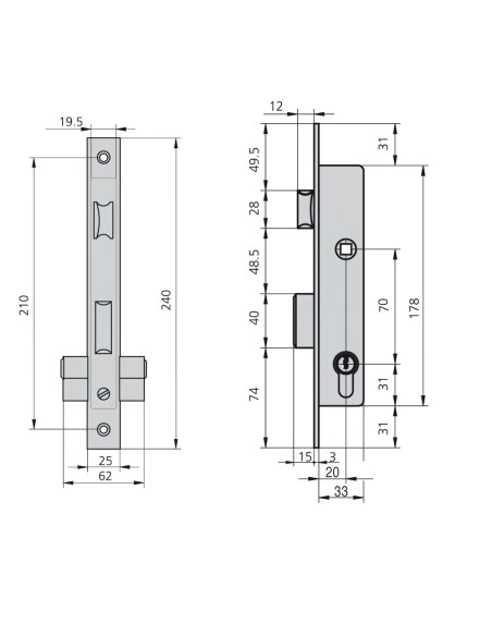 Cerradura Cvl 1983/20/5 Carpintería Metálica