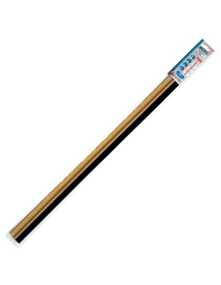 Burlete Puerta Pvc Roble Con Cepillo 1 Metro