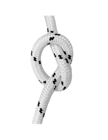 Cuerda Poliester Trenzada Blanco / Azul 12 mm. Bobina 100 m.