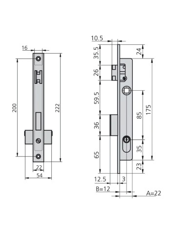 Cerradura Cvl 1963/0 Carpintería Metálica