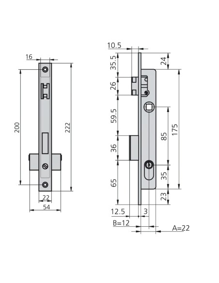 Cerradura Cvl 1963/0 Carpintería Metálica