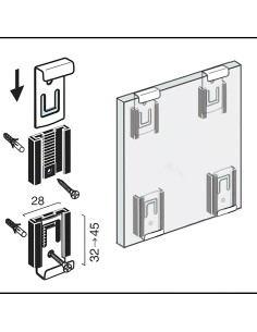 Grapa Espejo Graduable Inoxidable 25x30 Juego 4 piezas 2