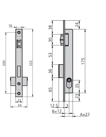 Cerradura CVL 1963V/5 Carpintería Metálica