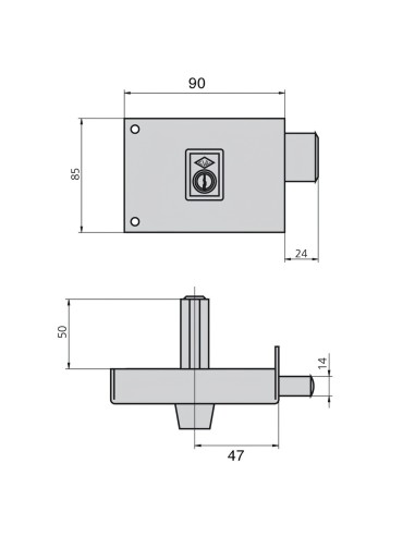 Cerradura Cvl 1124a/ 8/he Derecha