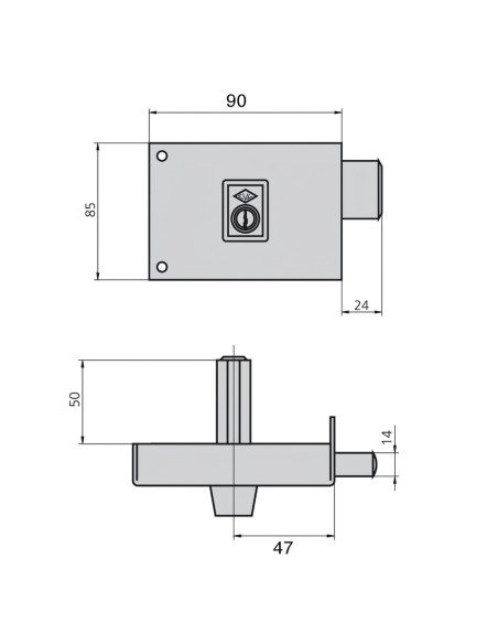Cerradura Cvl 1124a/ 8/he Derecha