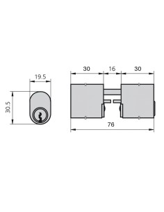 Cilindro Cvl 5968/30x30/ln Ovalado Levas Con Vastagos 2