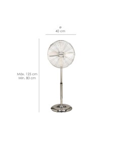 Ventilador Maurer de Pie 125 cm. de Alto Cromo 2