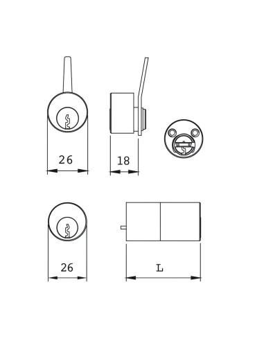 Cilindro Iseo F5 Para Cerradura 500