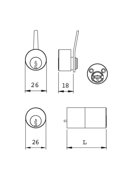 Cilindro Iseo F5 Para Cerradura 500