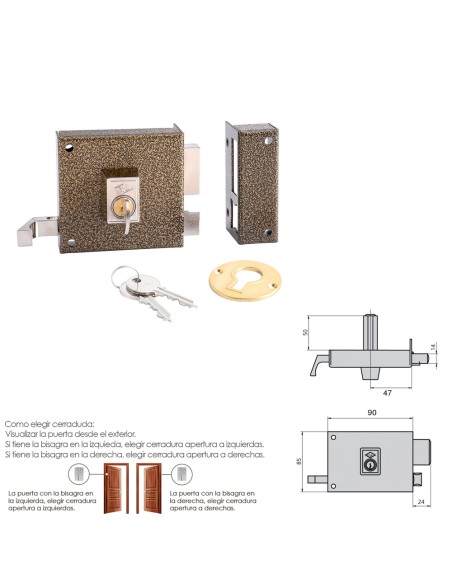Cerradura Cvl 125a/ 8/he Derecha