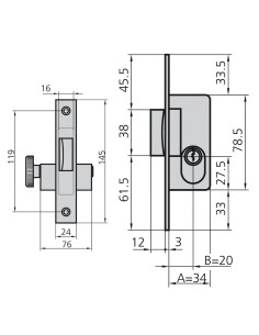 Cerradura Cvl 1979/5 Carpintería Metálica 2