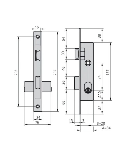 Cerradura Cvl 1964/5 Carpintería Metálica
