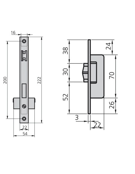 Cerradura Cvl 1963rv/0 Carpintería Metálica