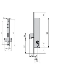 Cerradura Cvl 1990a20/5 Carpinteria Metálica 2