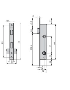 Cerradura Cvl 1984t25/6 Carpintería Metálica 2