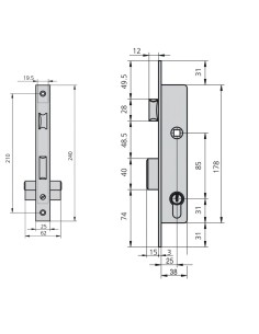 Cerradura Cvl 1984/25/5 Carpinteria Metálica 2