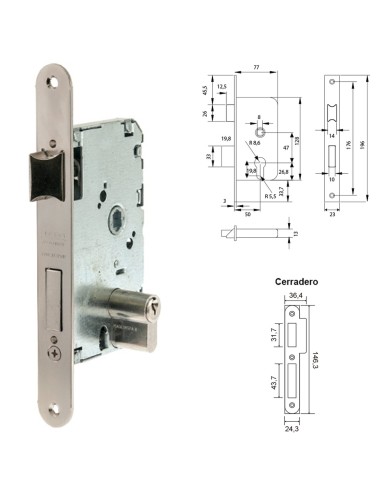 Cerradura Tesa 2010-p-hn/50 Canto Redondo