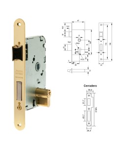 Cerradura Tesa 2010-p-hl/40 Canto Redondo 2
