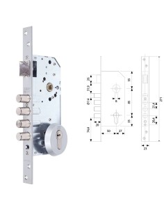 Cerradura Tesa Seguridad R100b566 Cromo 2
