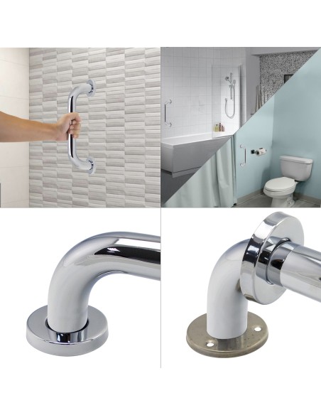 Agarre Ducha Maurer Cromo Brillo Ø 32 mm. Longitud 30 cm.