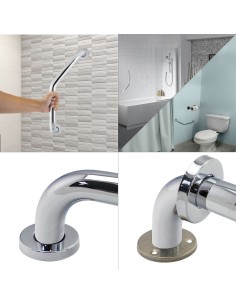 Agarre Ducha Maurer Cromo Brillo Ø 32 mm. Longitud 26x26 cm. Acodado 2