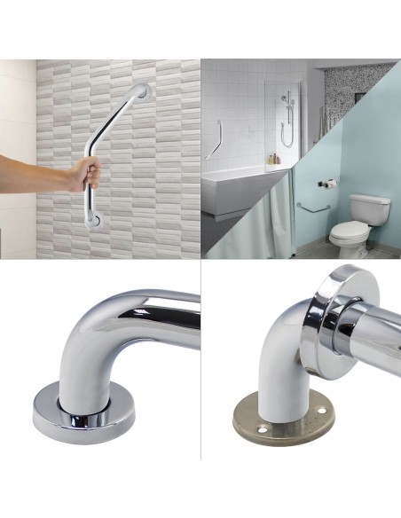 Agarre Ducha Maurer Cromo Brillo Ø 32 mm. Longitud 26x26 cm. Acodado