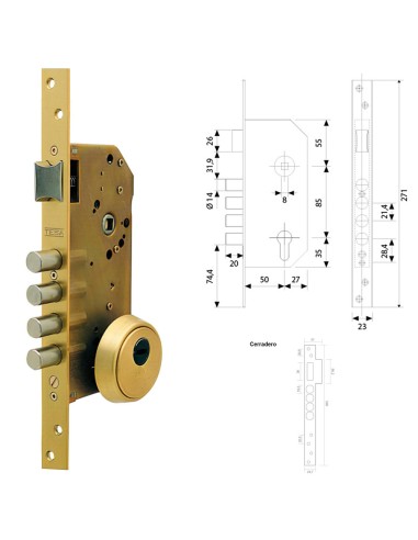 Cerradura Tesa Segurida R200B/T6/6L