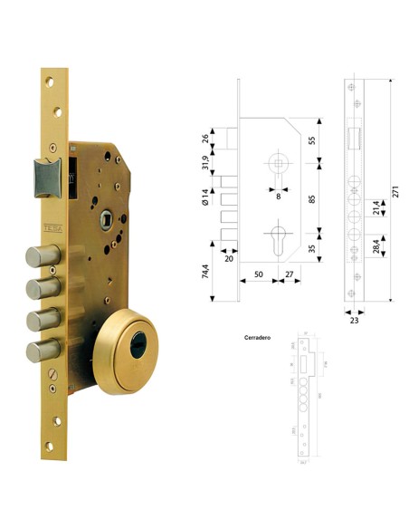 Cerradura Tesa Segurida R200B/T6/6L