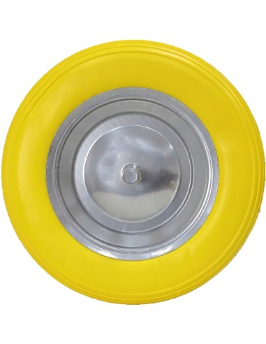 Rueda Carretilla Obra Maciza Llanta Metalica