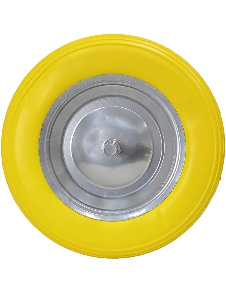 Rueda Carretilla Obra Maciza Llanta Metalica